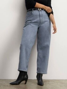 NWT Everlane The Curvy Way-High Jeans Size 35 (US 20) Barrel Leg
